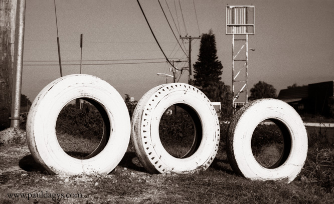 tire repair, florida, art photography sepia